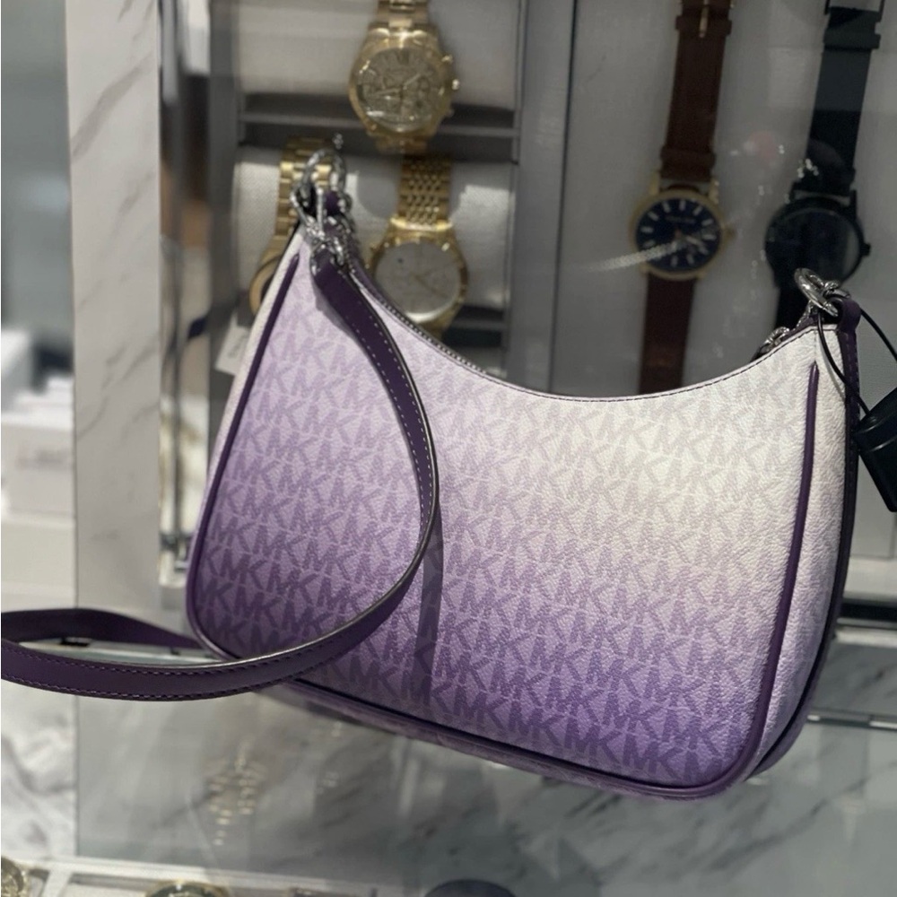 NWT MICHAEL KORS OUTLETJet Set Large Ombré Signature Logo Pochette - Picture 3 of 9